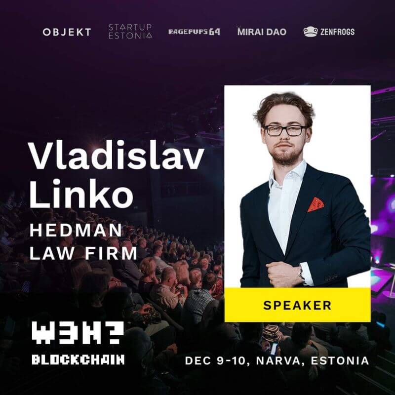 A designed conference speaker announcement with a photo of a young professional male with glasses